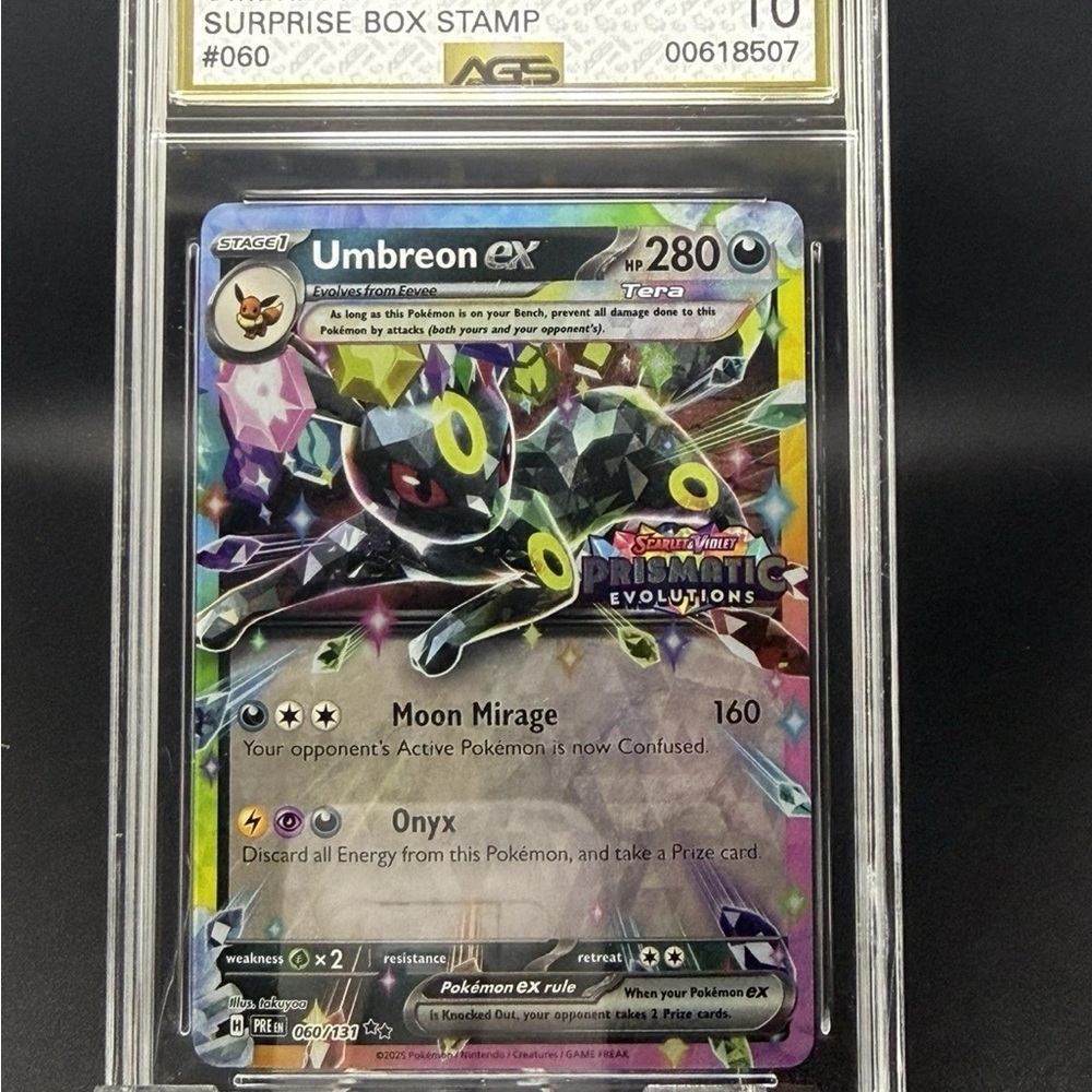 Umbreon ex Prismatic Evolutions Holographic Stamp Promo Pokémon Card